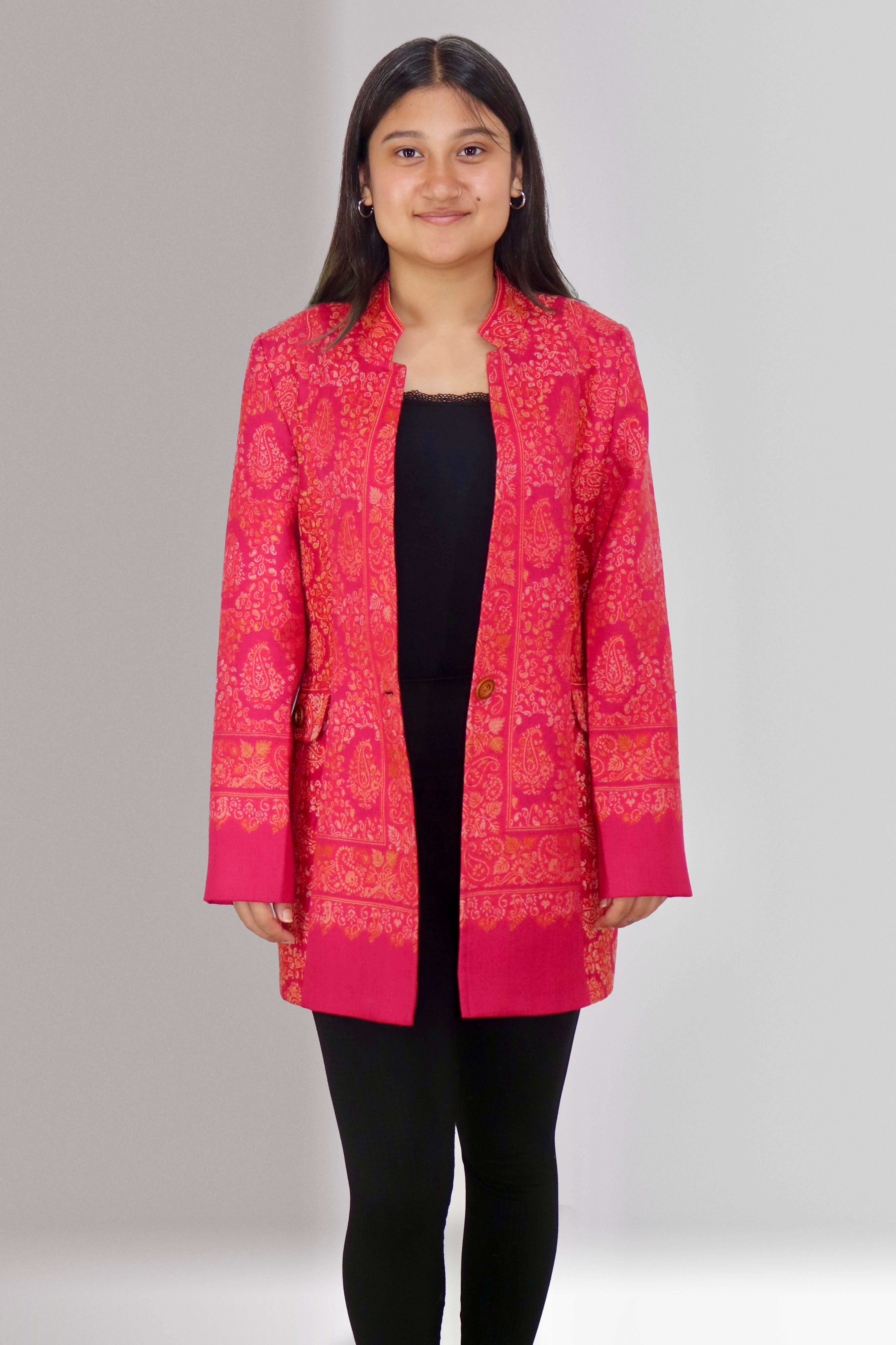 Short Coat in Shades of Red