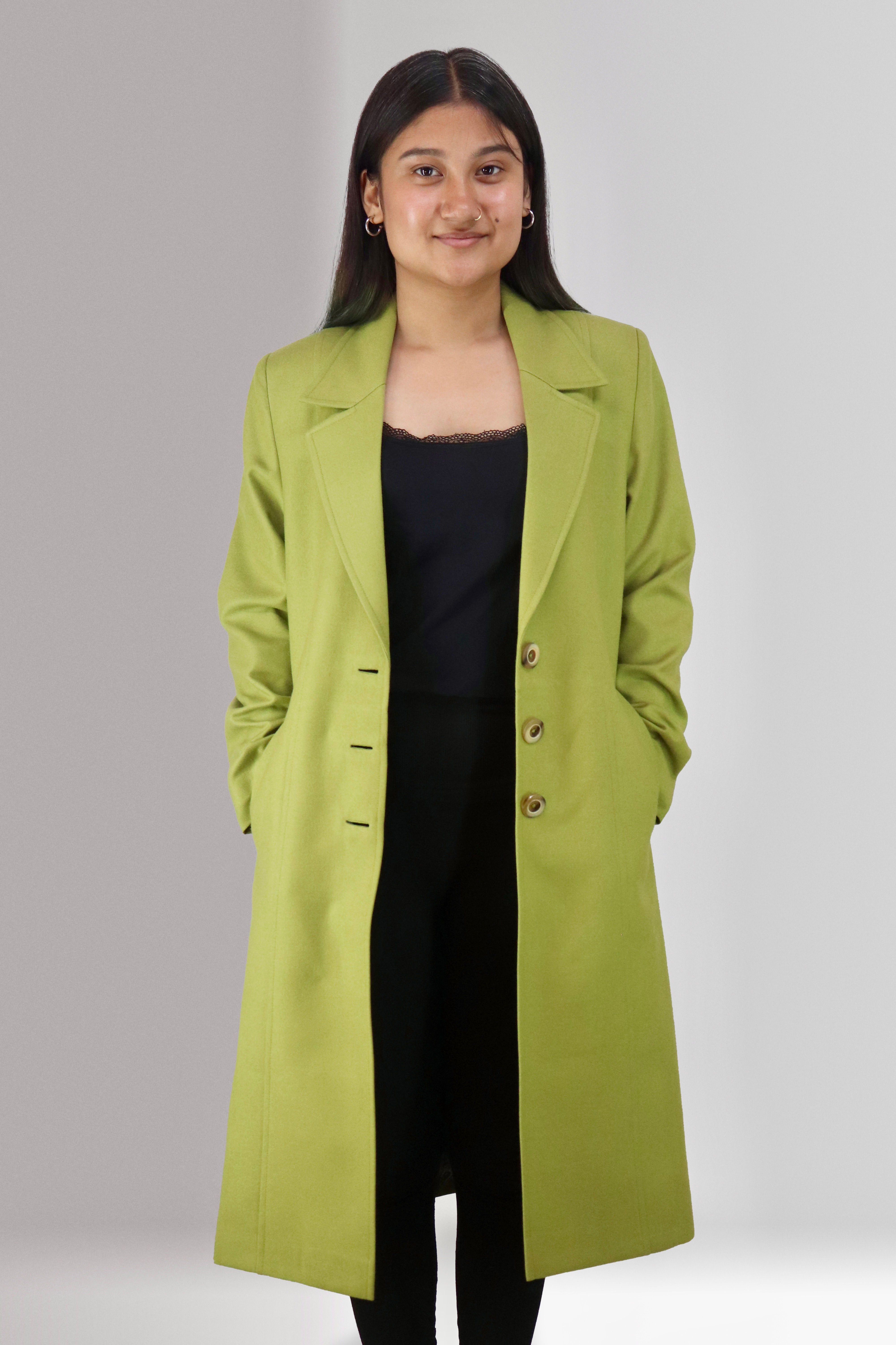 Lime Green Long Coat