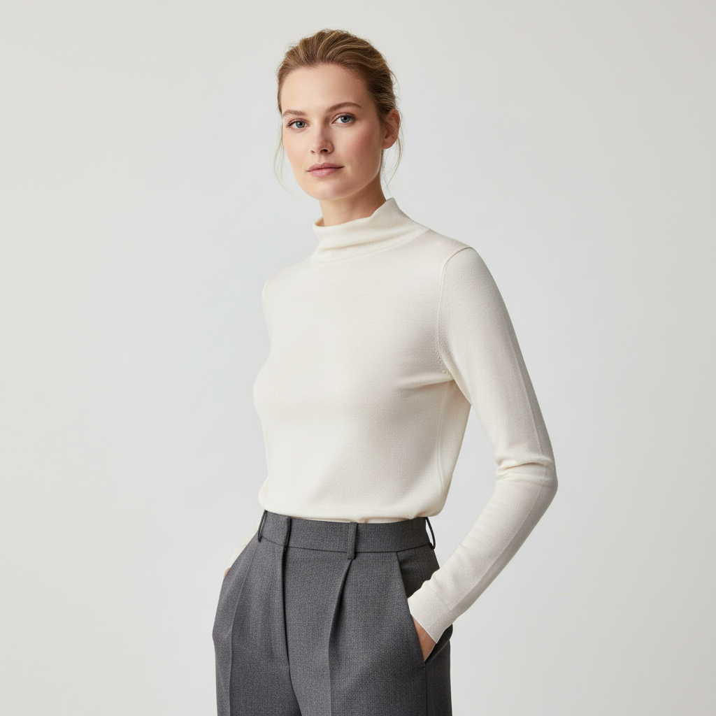 Blusa Gola Alta Elegante