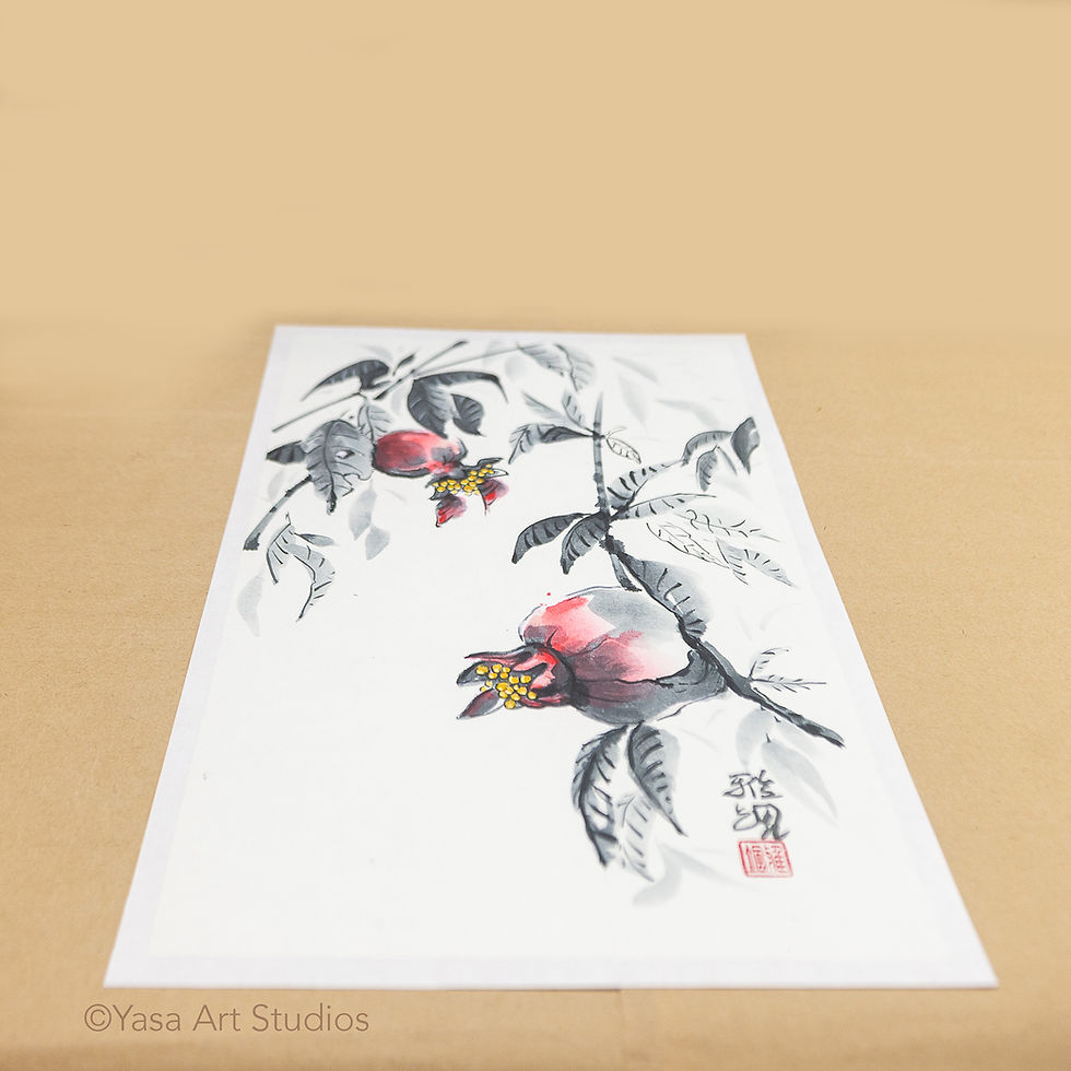 Thumbnail: Painting laid out on flat surface to show how thin it is.