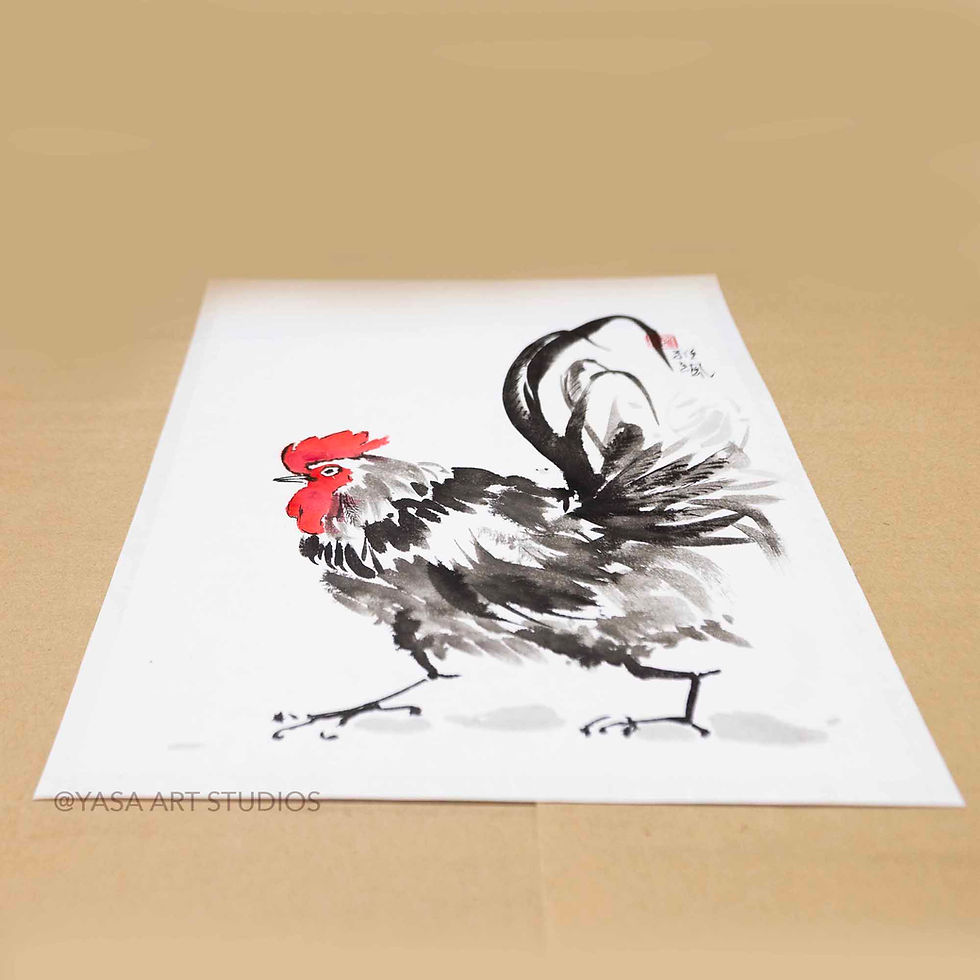 Thumbnail: Painting laid out on flat surface to show how thin it is.