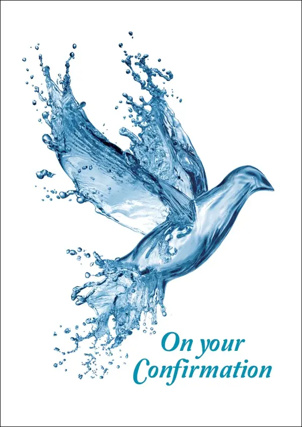 On Your Confirmation Greetings Card - Water Dove design