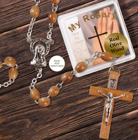 Rosary - Olive Wood with Crucifix