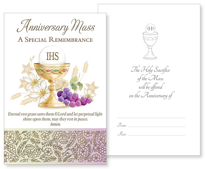 Anniversary Mass Greetings Card