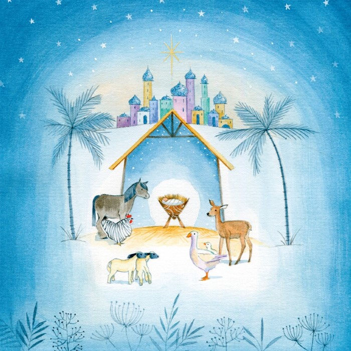 Compassion Charity Christmas Cards: Around the Manger (Pack Of 10)