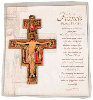 St Francis Cross - 5 1/4 inch and Prayer Card