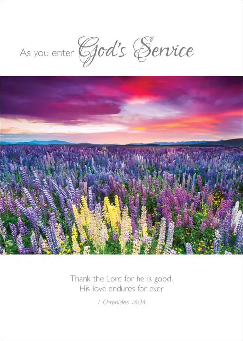 As you enter God's Service Greetings Card