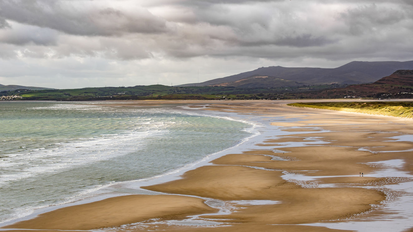 The beach at Harlech, Wales
