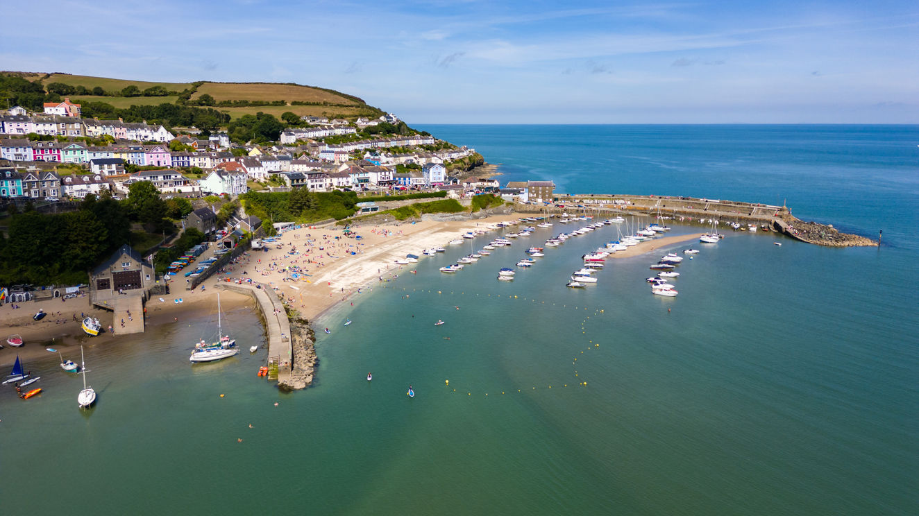 New Quay on the Ceredigion Coast in Wales