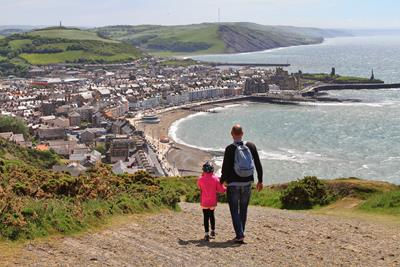 Looking out over Aberystwyth