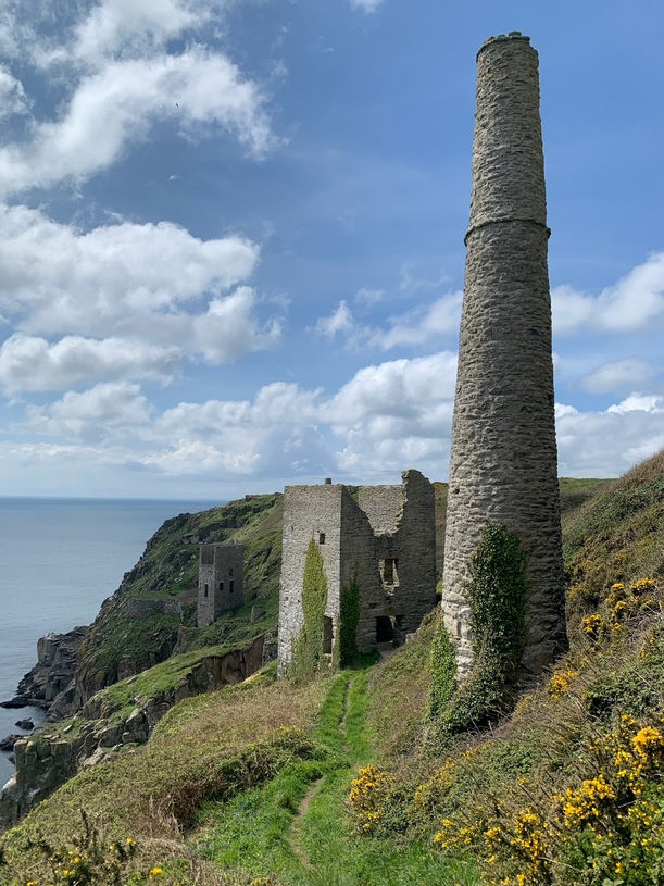 Mine workings on the South West Coast Path