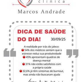 Médicos também precisam de apoio, me acolhimento e cuidado.