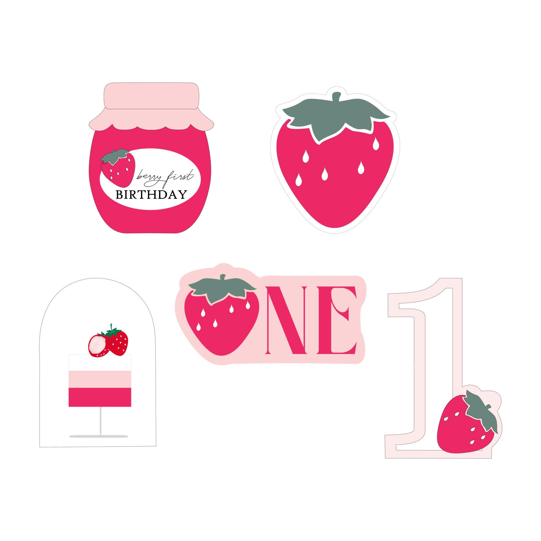 Strawberry First Birthday Collection