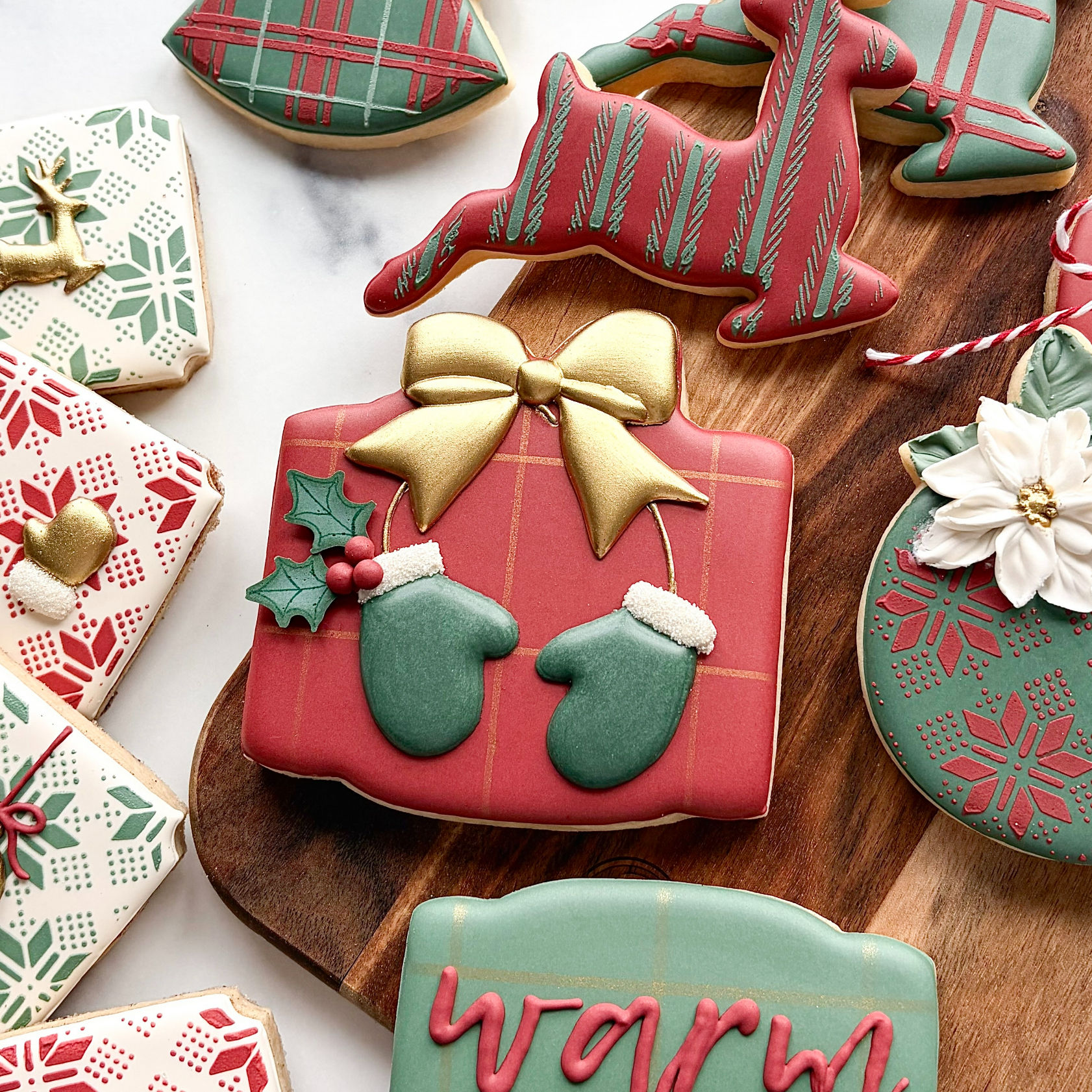 Winter Plaque with Bow Digital STL File