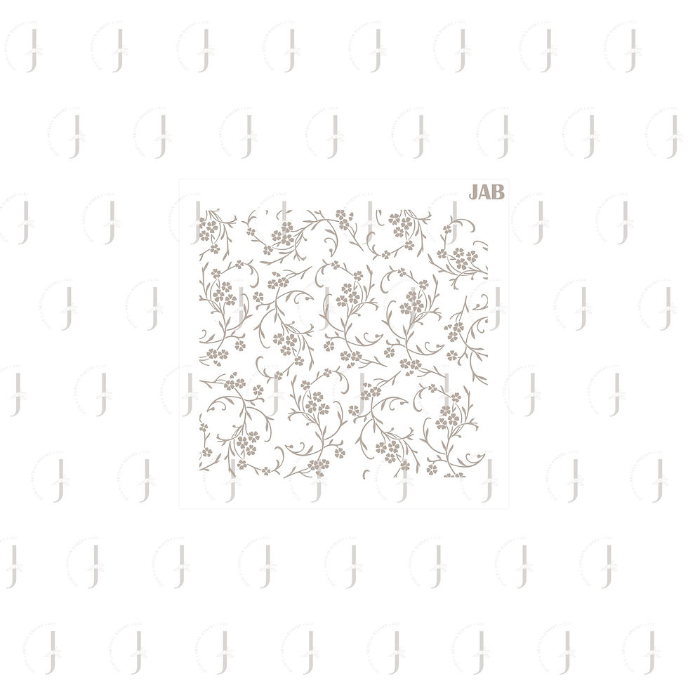 Delicate Floral Pattern Silkscreen Stencil