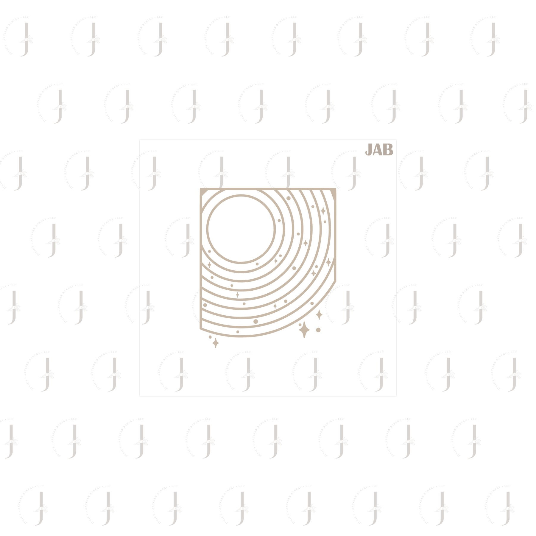 Orbiting Rings Pattern Silkscreen Stencil