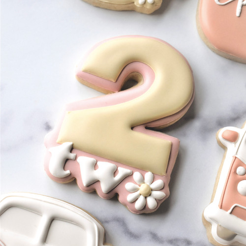 Custom Cookies Two Fast Number Two with Daisy | Custom Cookies