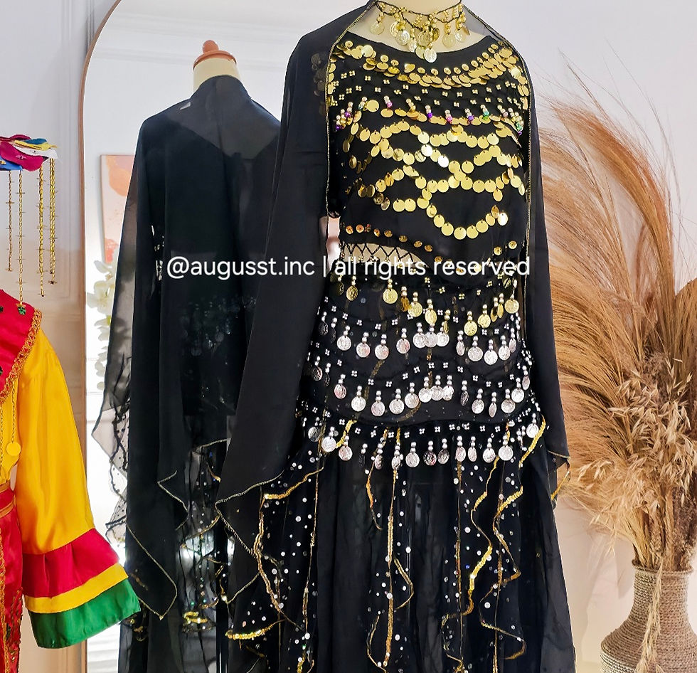 Thumbnail: Kostum Internasional - India Arabian Belly Dancer Dewasa Black (set)