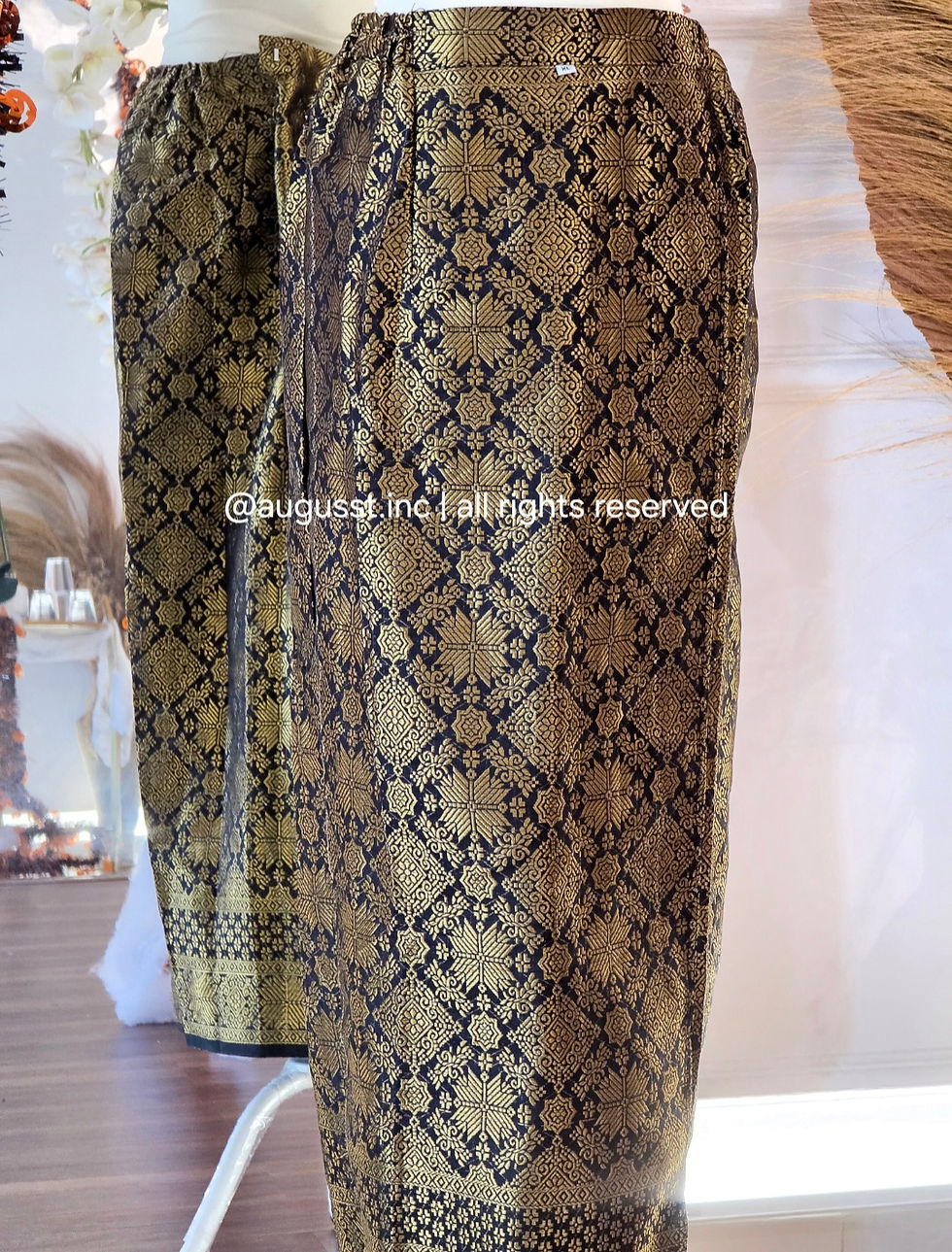 Kain Sumatra Jadi - Songket Rok Hitam (Pasangan Kebaya Set)
