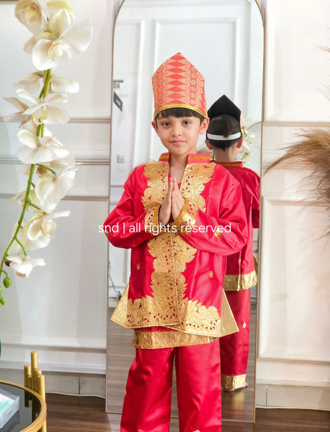 Baju Adat Anak Premium - Minang Padang Satin Lk [ usia 5 - 8th ]
