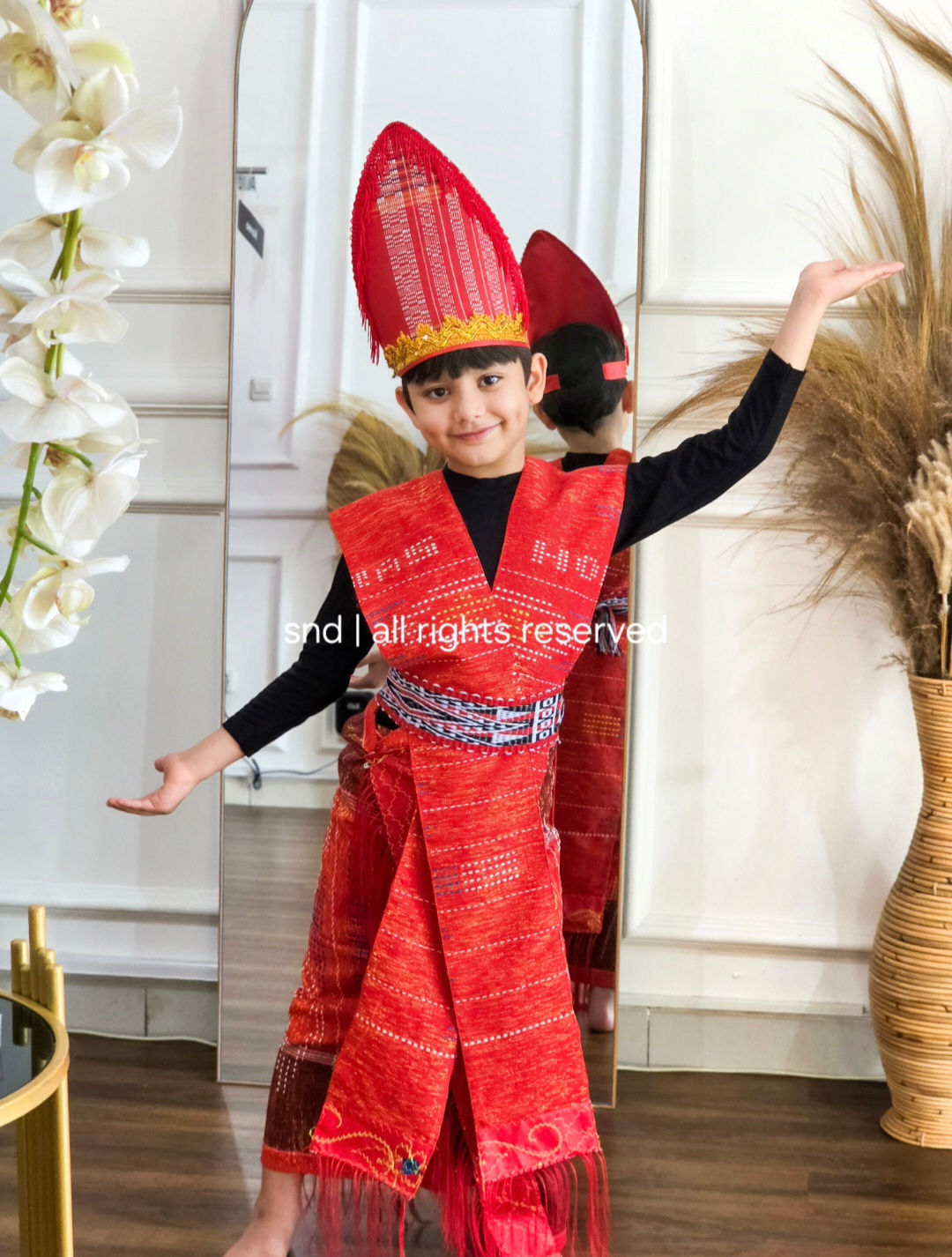 Baju Adat Anak Premium - Batak Ulos Cowok [ usia 4 - 8th ]