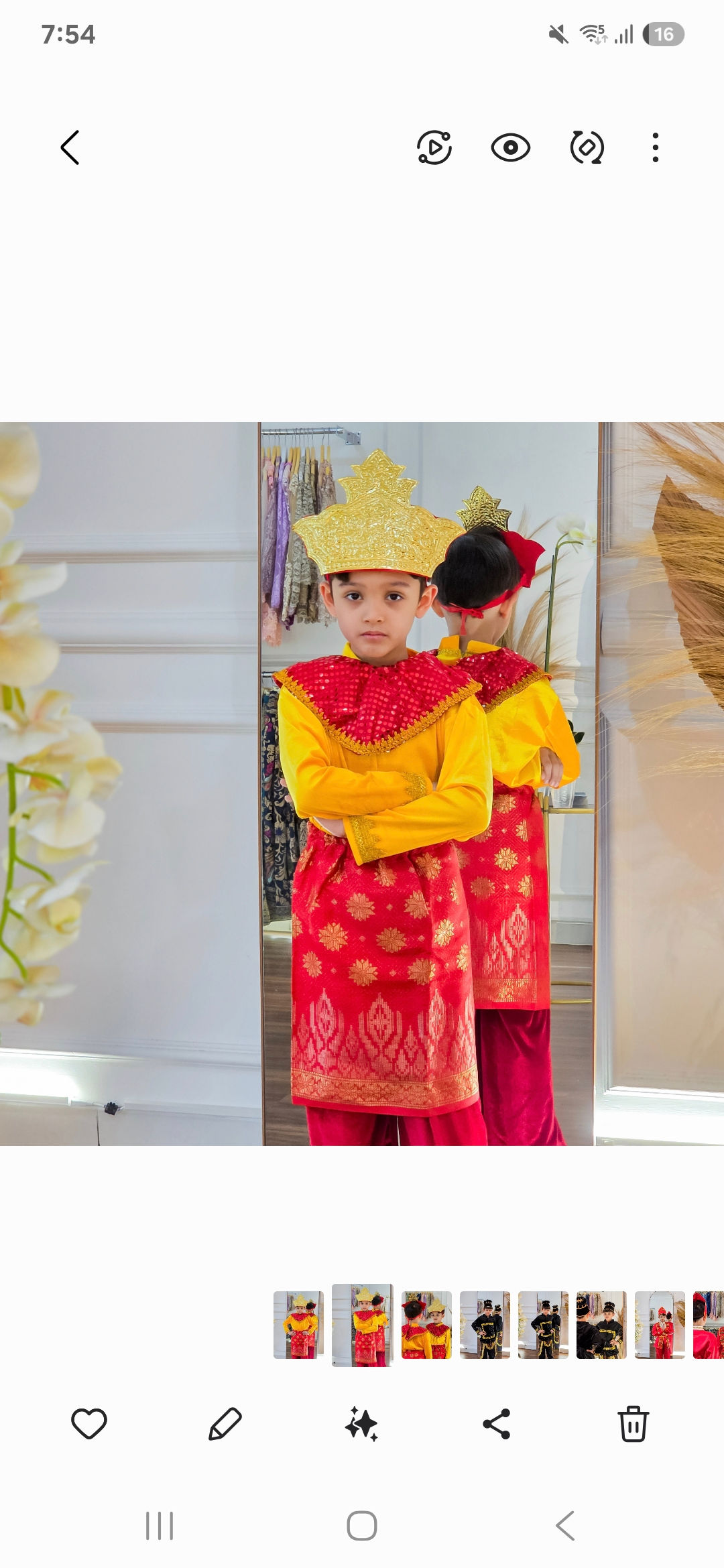 Baju Adat Anak Premium - Tidung Kalimantan Utara [ usia 6 - 8th ]