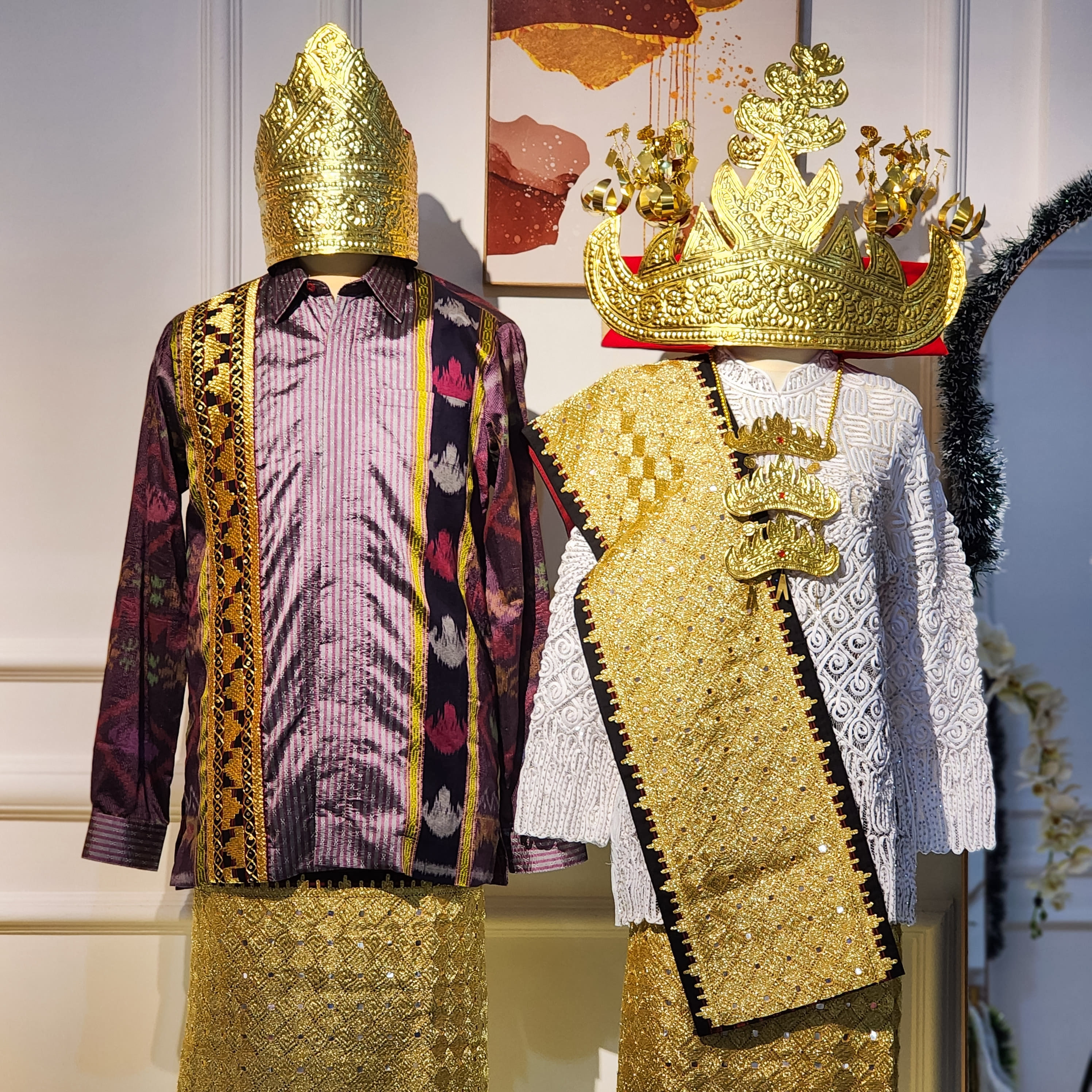 Baju Adat Premium - Lampung Tenun Gold (sepasang)