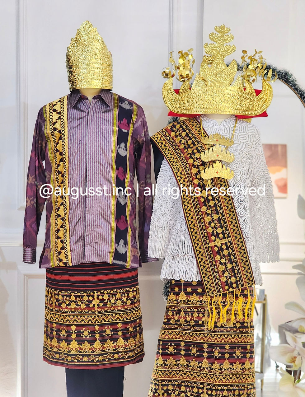 Thumbnail: Baju Adat Premium - Lampung Kain Tapis Corak (sepasang)