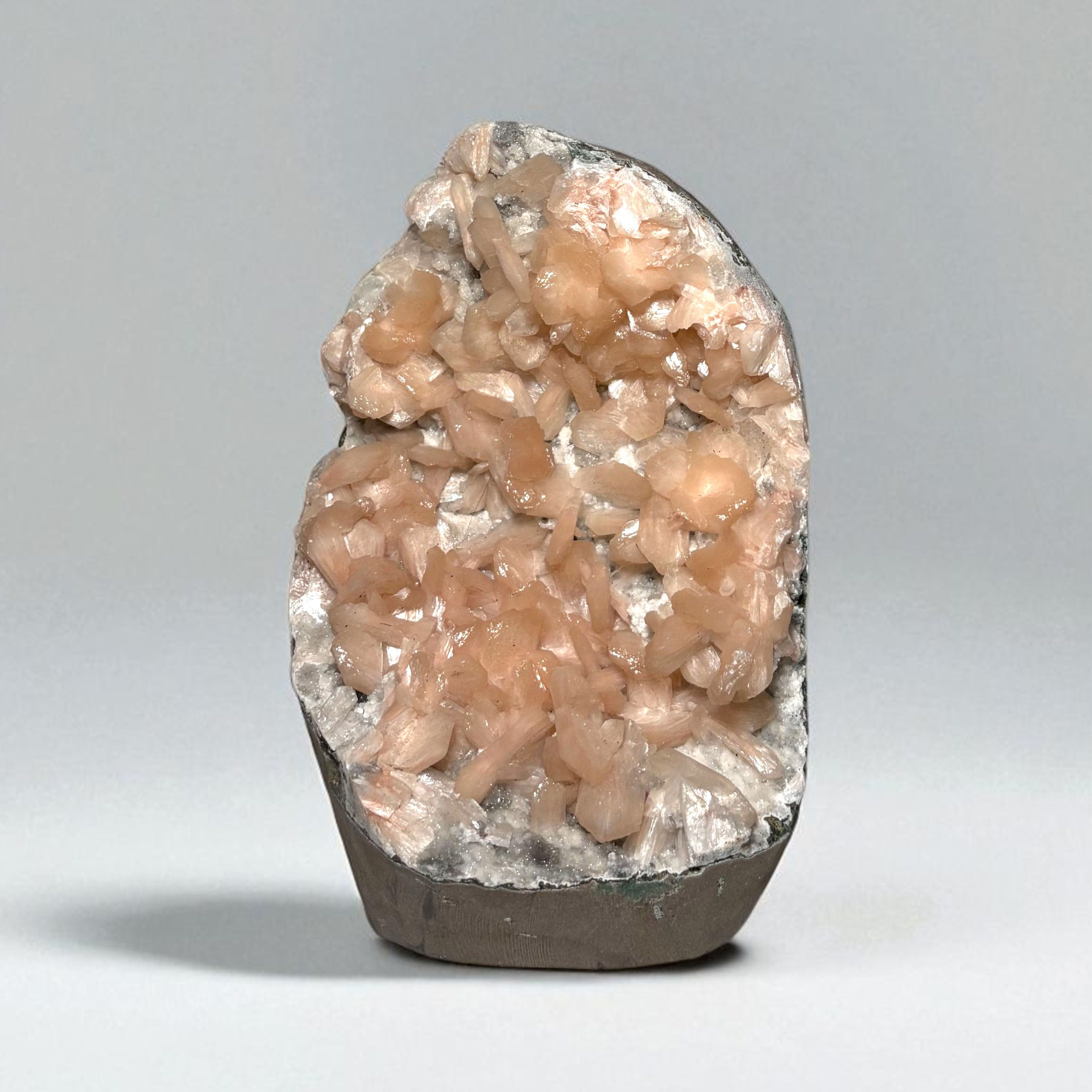 Peach Stilbite in White Matrix