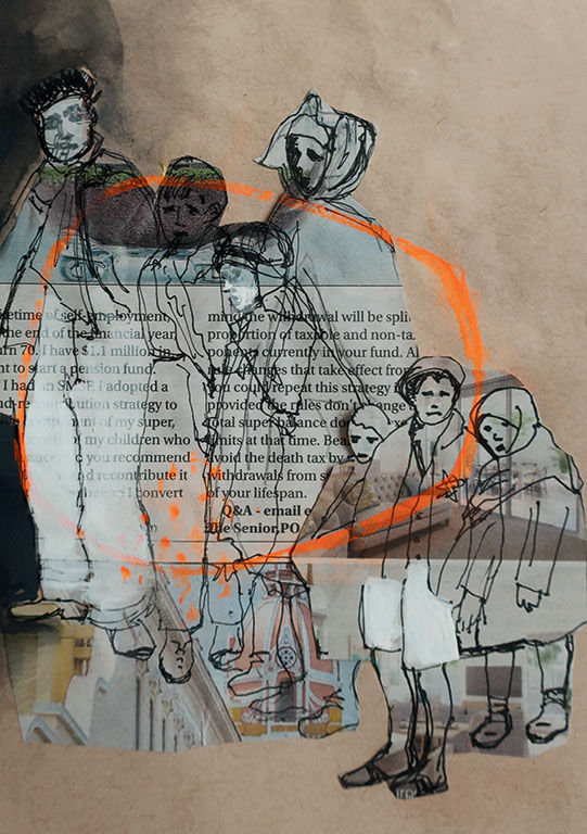 Christine Stoner mixed media artwork Together