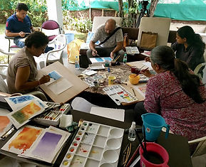 Watercolour-Painting-Workshop-at-Indiaart-Gallery-Pune-Participants-working.jpg