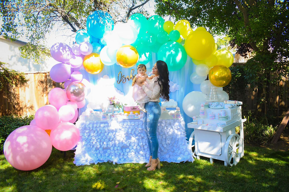 Thumbnail: Baby Blue Sheer Backdrop Rental