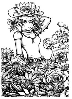 Femme fleur