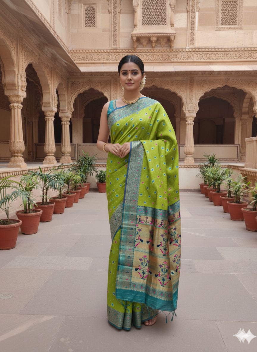 Thumbnail: Divya Paithani Silk Saree