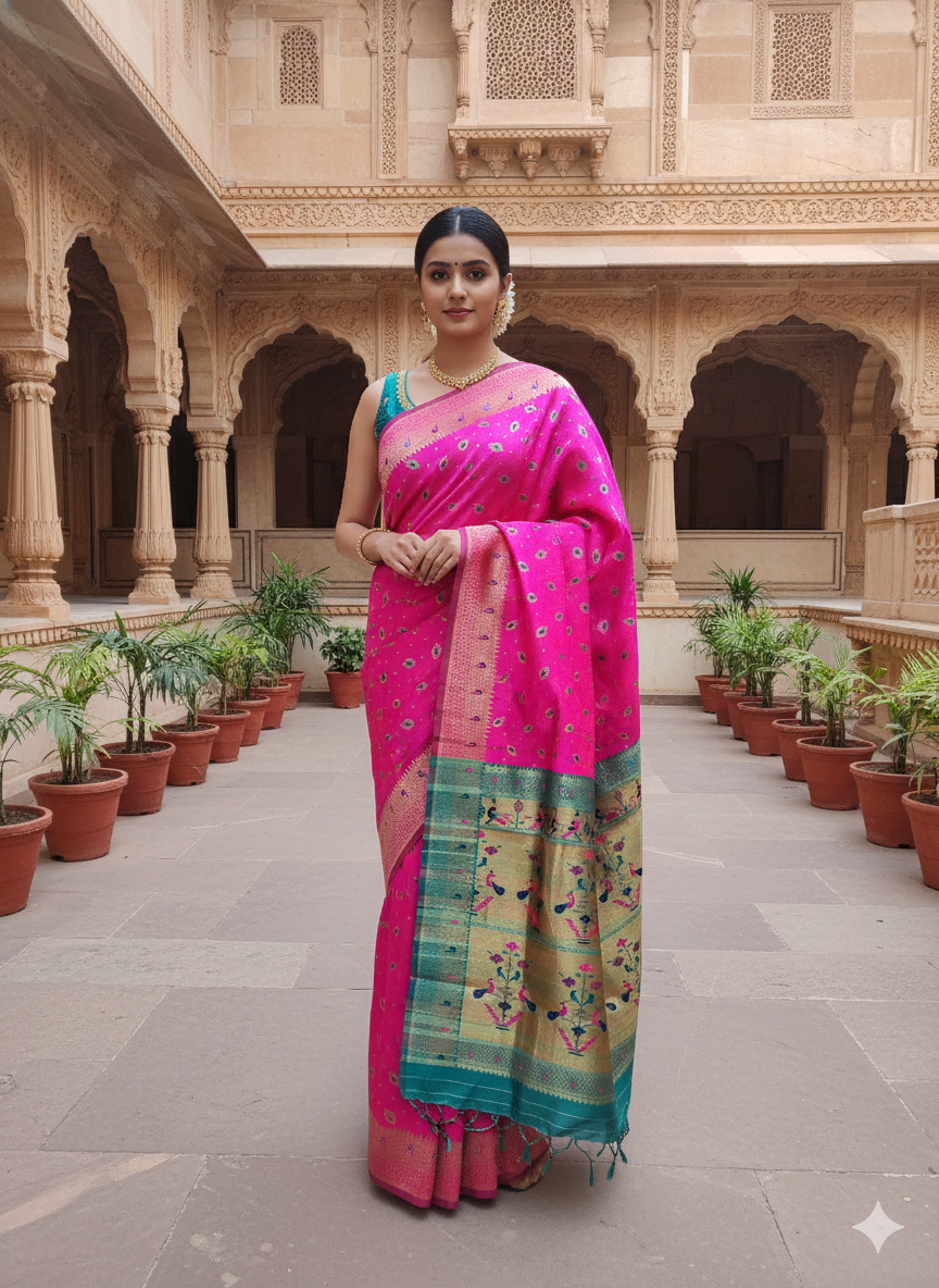 Thumbnail: Divya Paithani Silk Saree