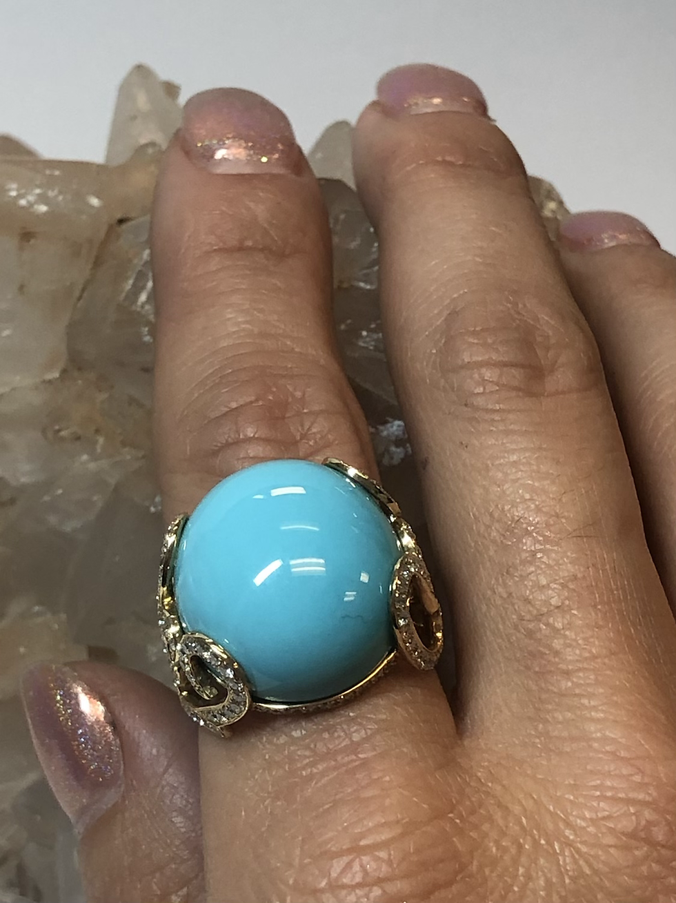 Thumbnail: Sleeping beauty turquoise ring