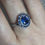 Thumbnail: Oval sapphire with halo ring
