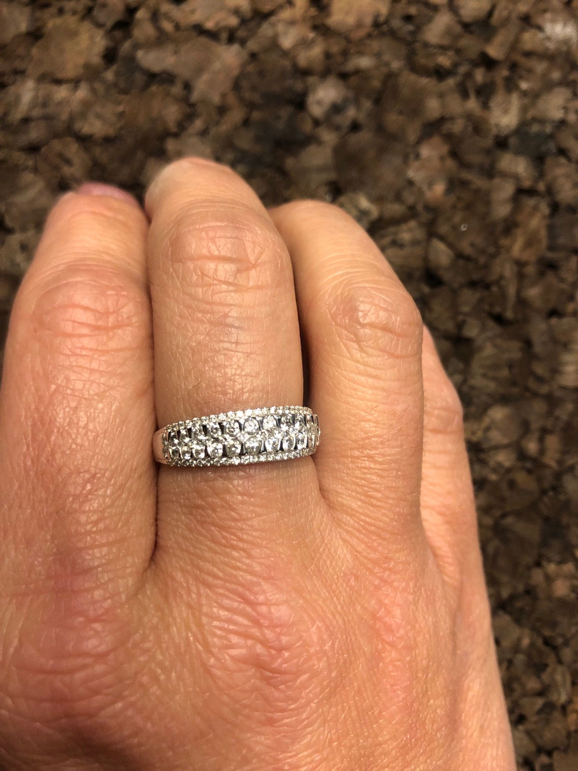 4 row diamond band