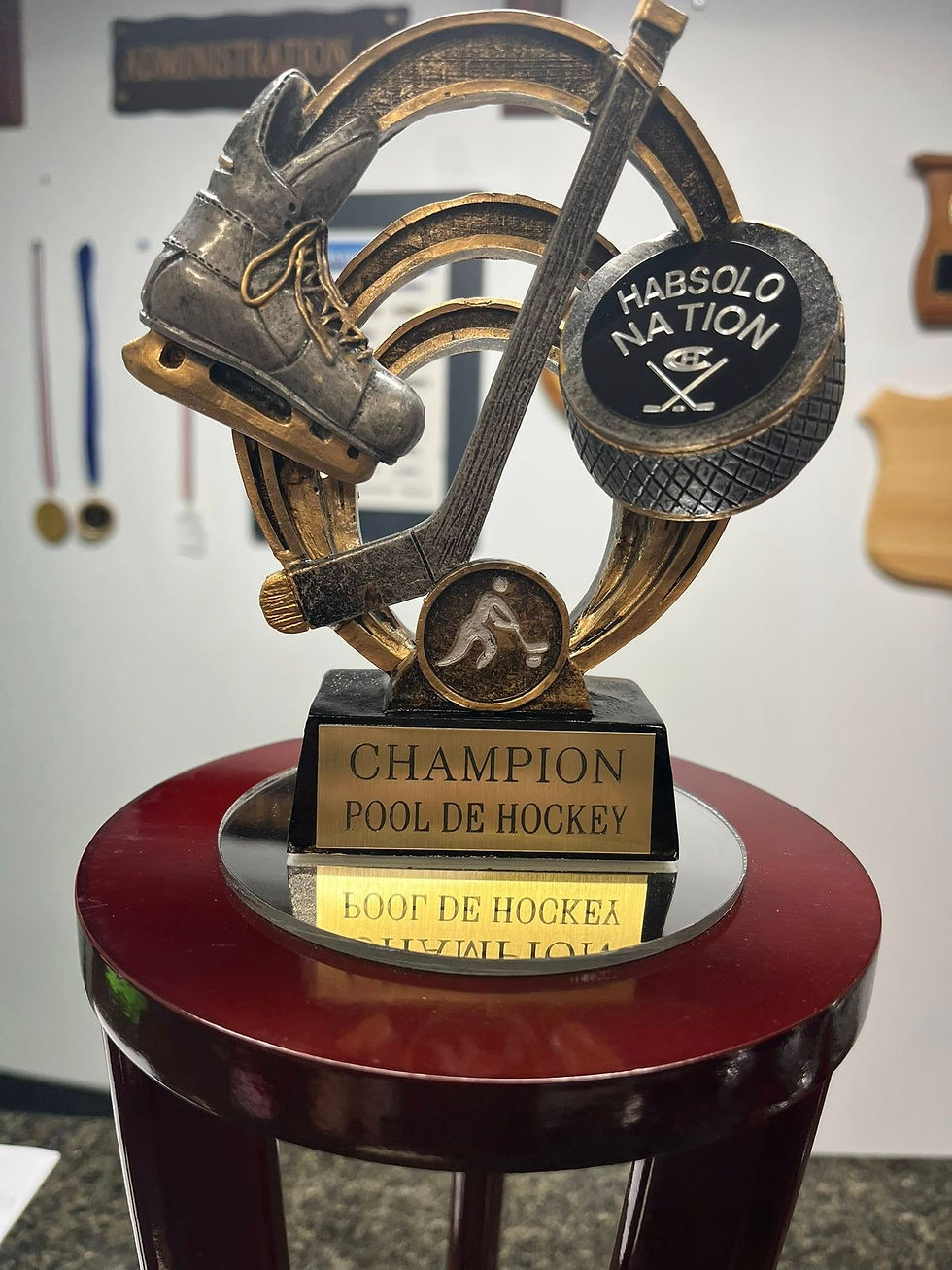 le grand trophée de notre pool de hockey HabSolo Nation