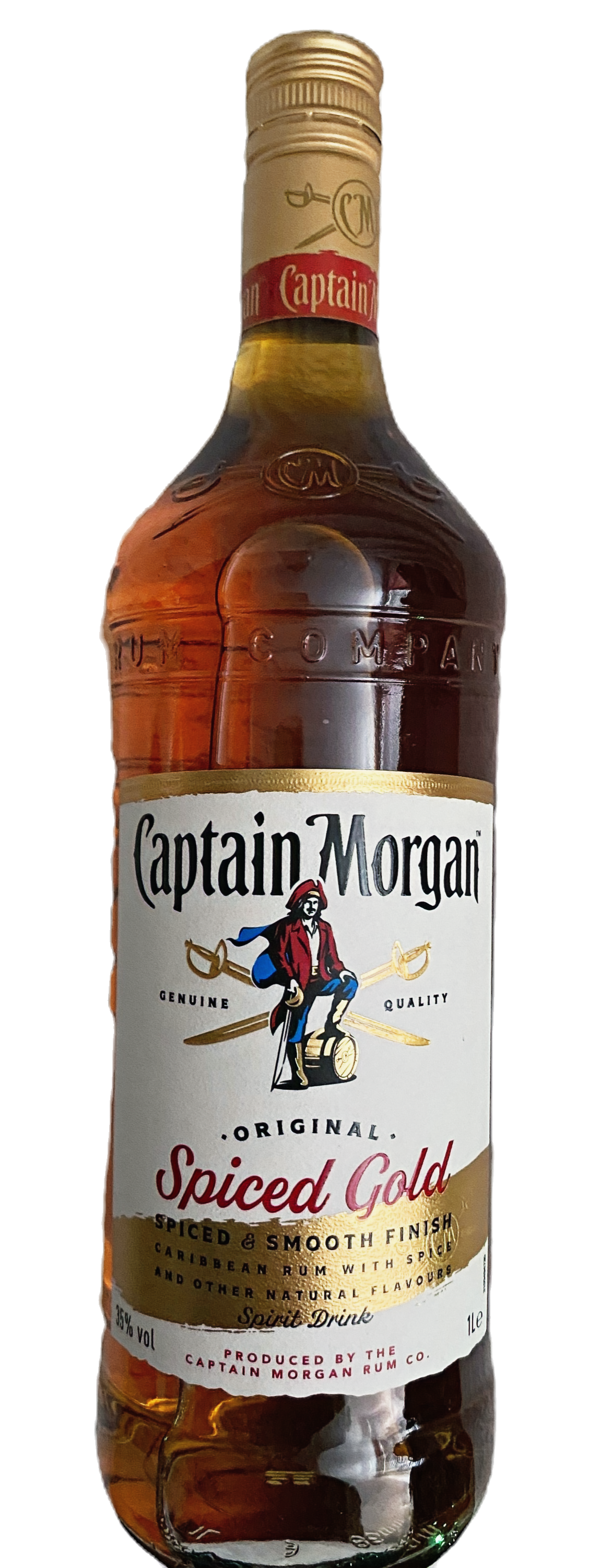 Rhum doré épicé Captain Morgan, 1L
