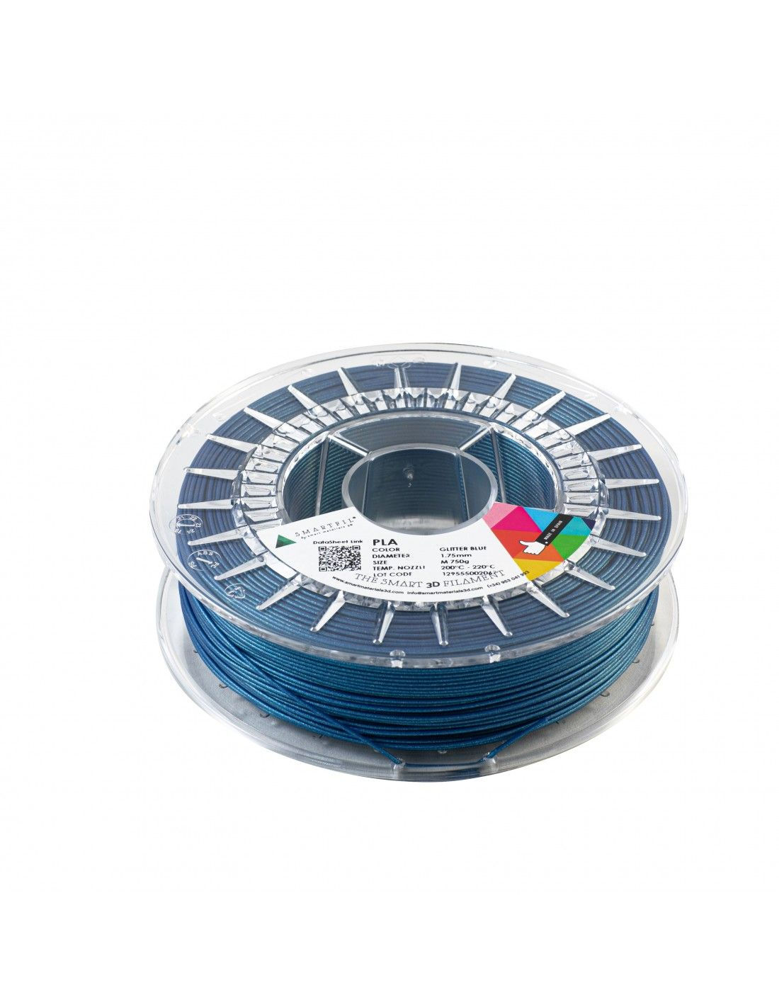 SMARTFIL PLA GLITTER 1.75mm, Glitter Blue, 750g