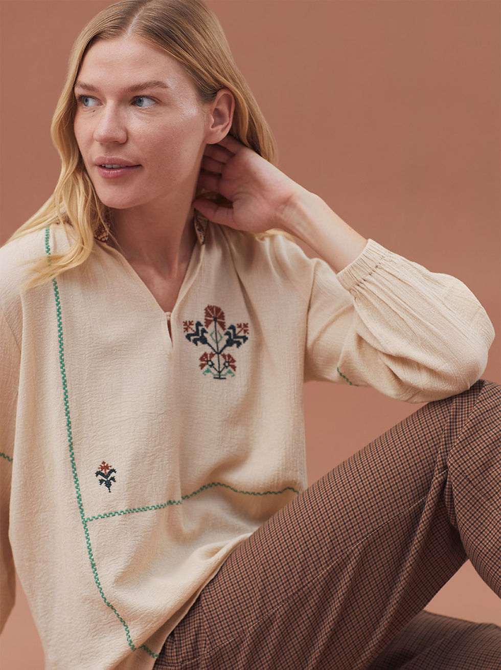 Miniature : Nice things - Blouse brodée fleurs
