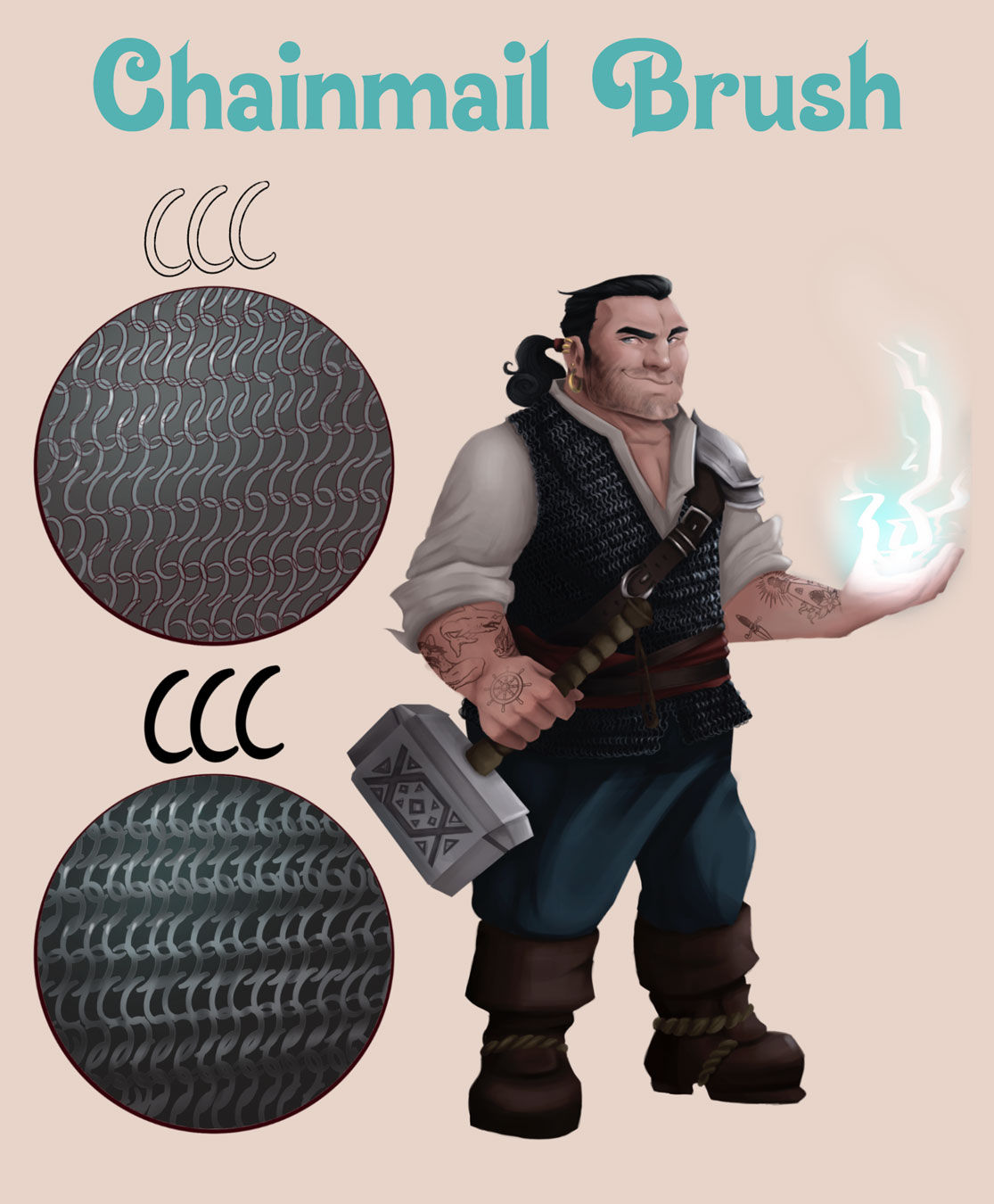 Pincel de Procreate grátis de cota de malha