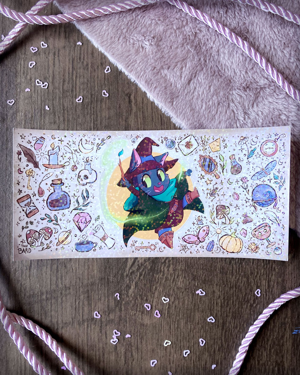 Wizard Cat Sticker Sheet