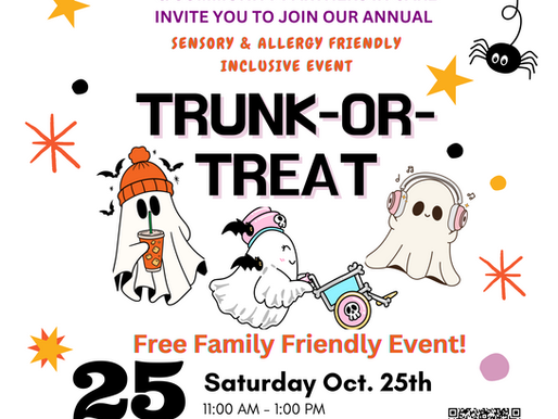 Join MDW at the Sensory-Friendly Trunk-or-Treat hosted by My Recess Therapy and Rising Lights Project