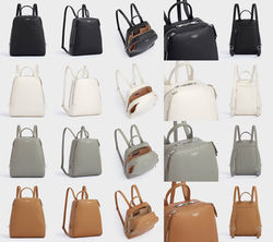 E-com image sets for a backpack in different colours displaying consistency and detail.