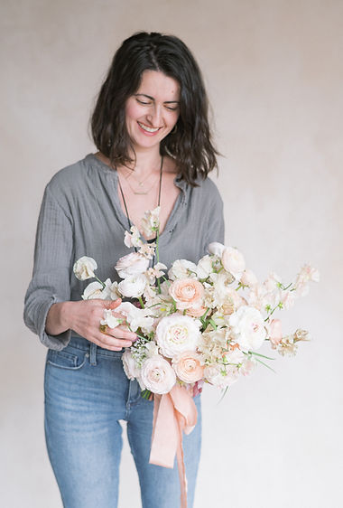 Designer Kristiana with a Bridal Bouquet