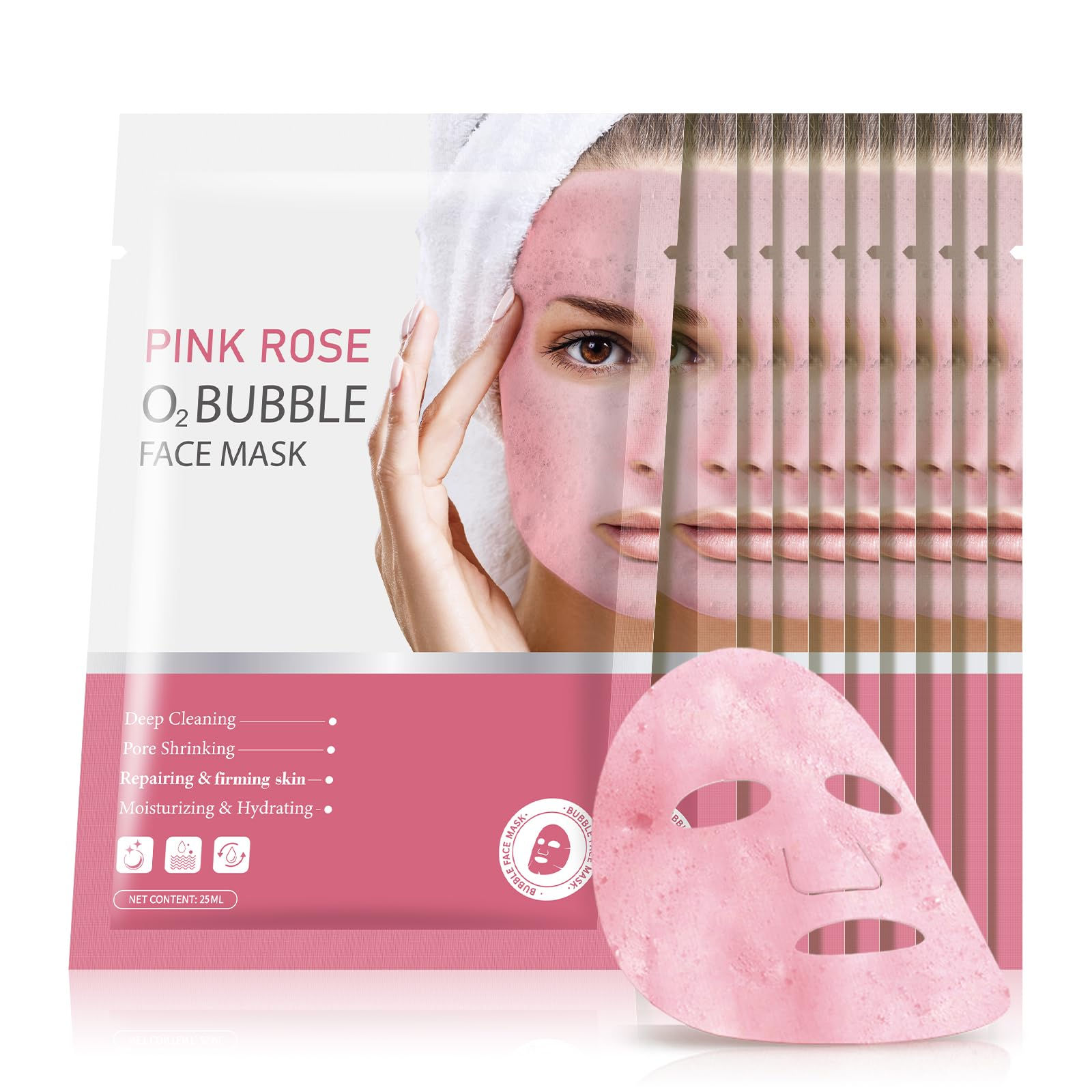 Pink Rose O2 Bubble Face Mask