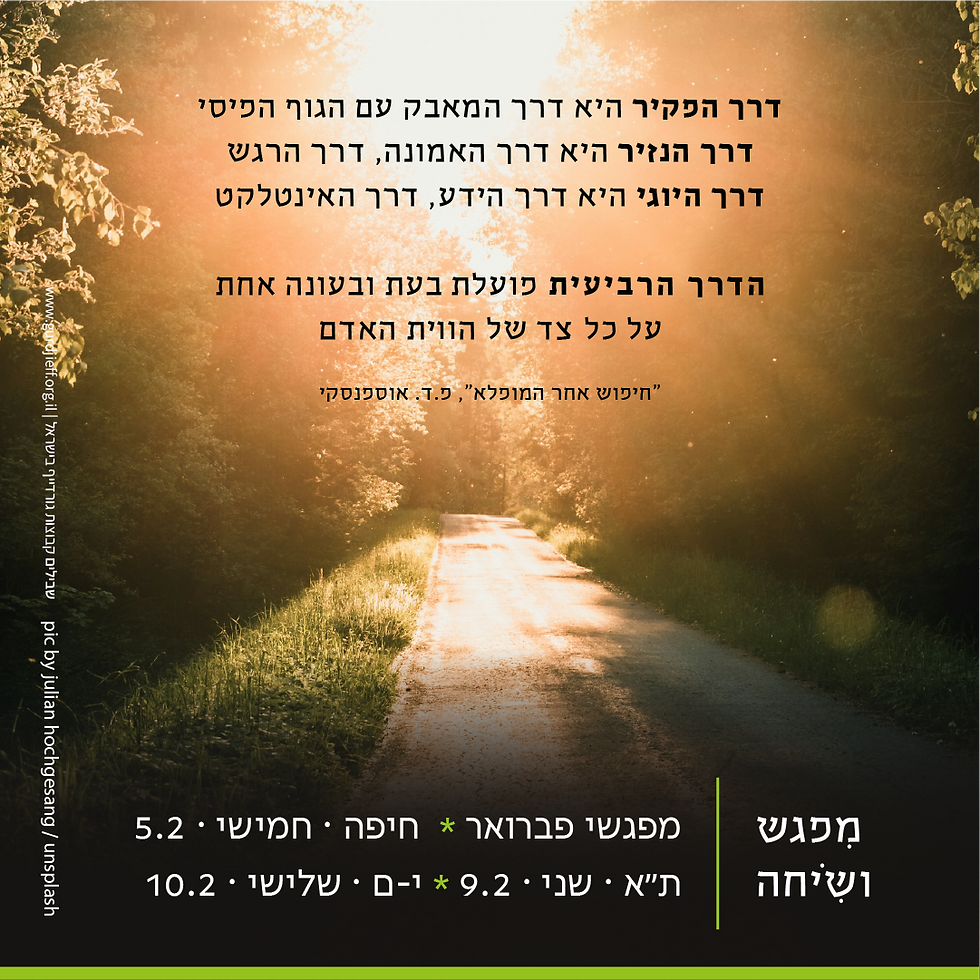 מפגש הכרות עם משנתו של גורדייף - 5.2, חיפה