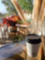 May Flowers flower shop and cafe coffee patio on St Clair